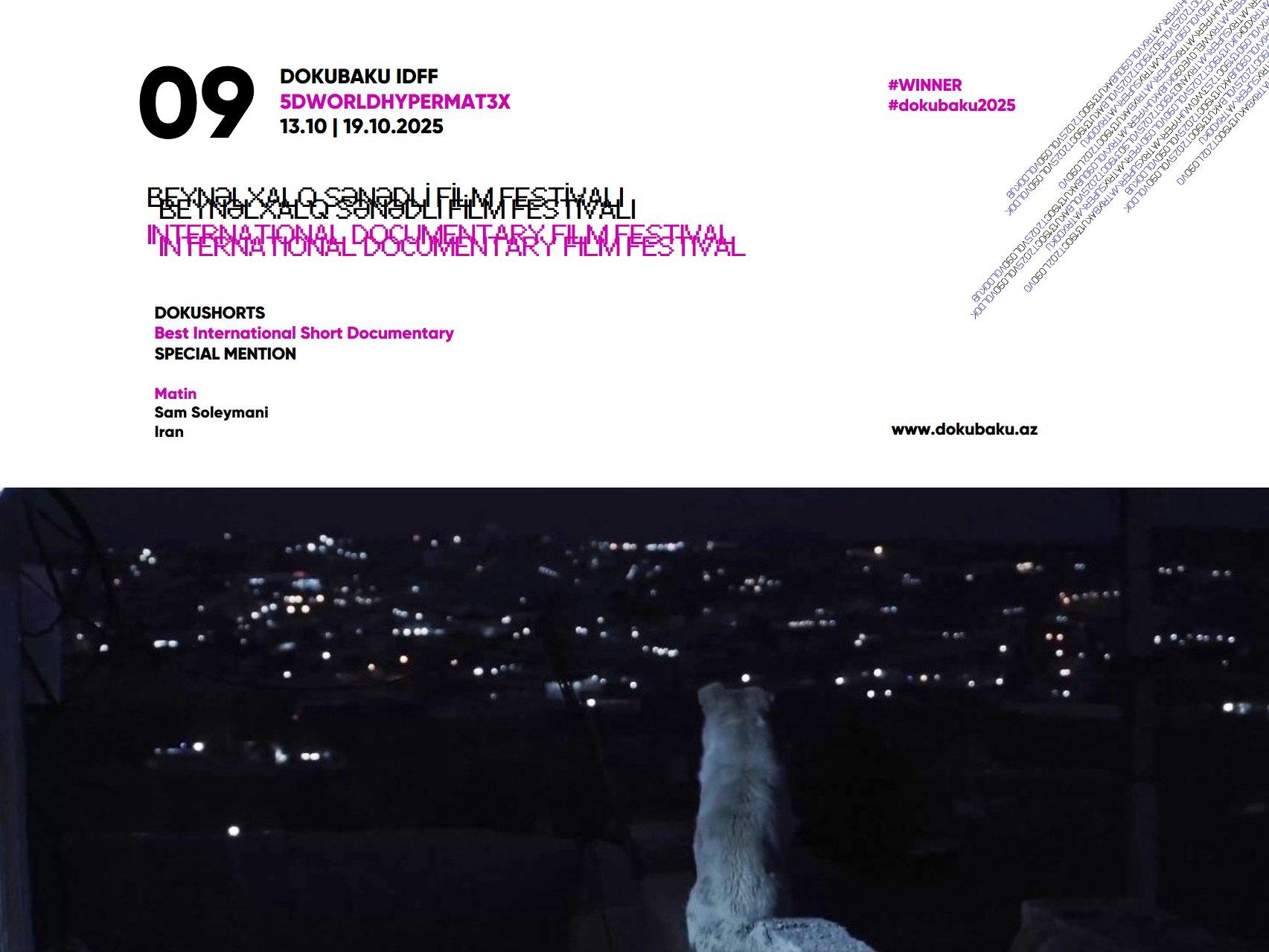 IX DOKUBAKU BEYNƏLXALQ SƏNƏDLİ FİLM FESTİVALININ QALİBLƏRİ ELAN OLUNUB