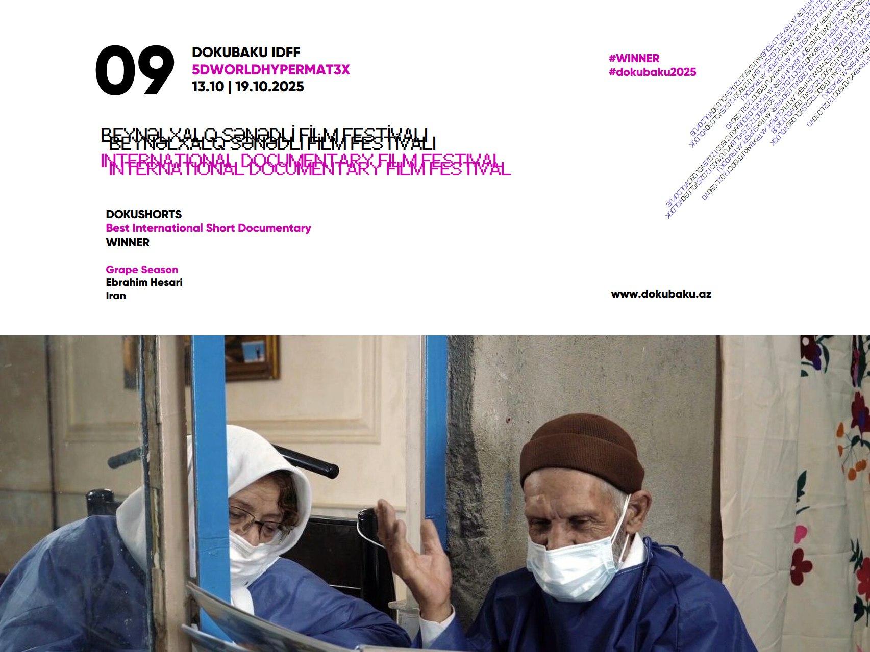 IX DOKUBAKU BEYNƏLXALQ SƏNƏDLİ FİLM FESTİVALININ QALİBLƏRİ ELAN OLUNUB